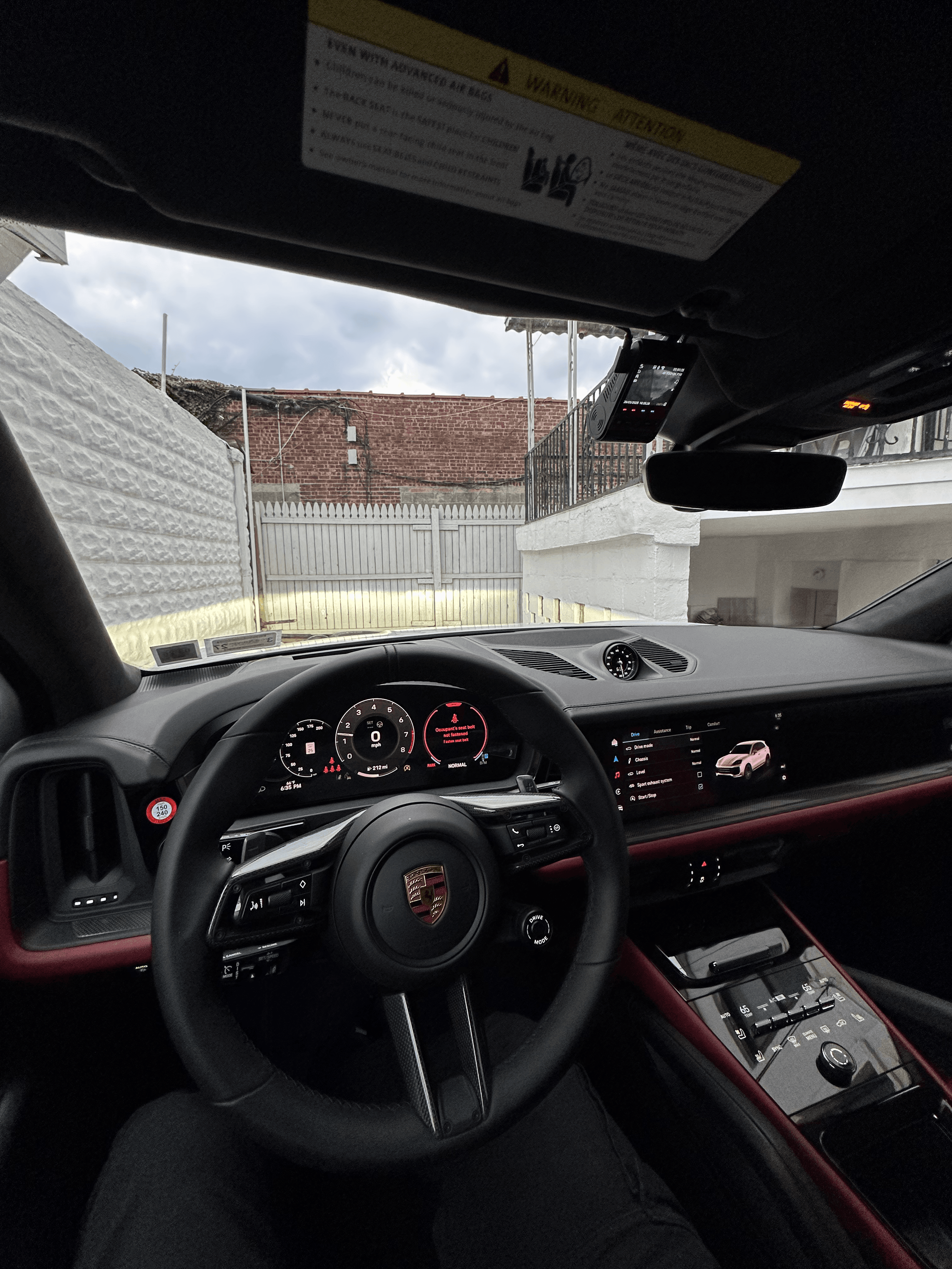 2025 Porsche Cayenne GTS dashcam interior